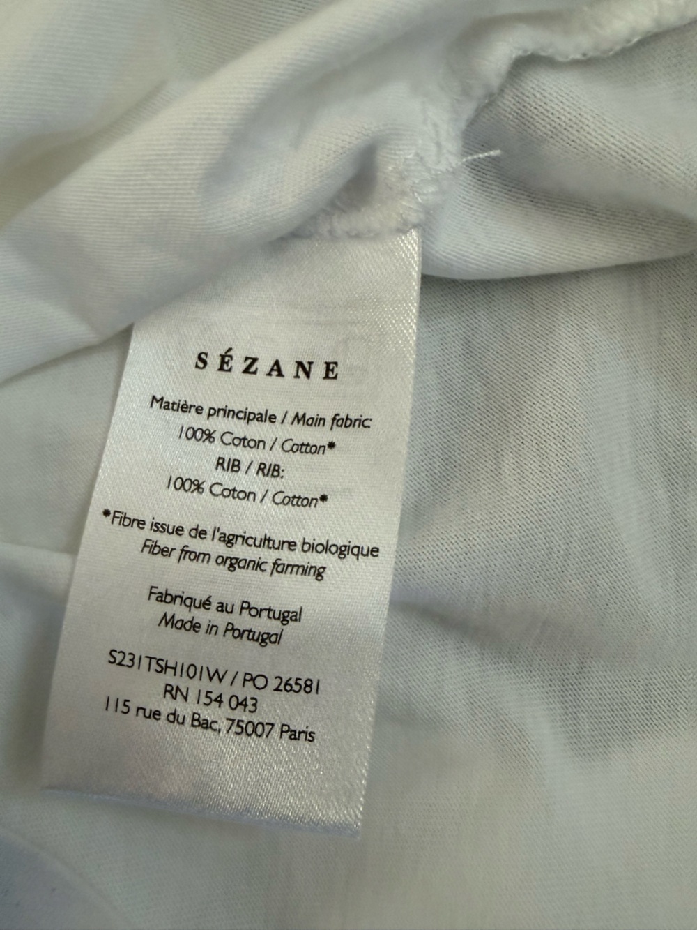 Sézane White T-Shirt with Blue 'PARADISO' Print Size XXL - Picture 4 of 8